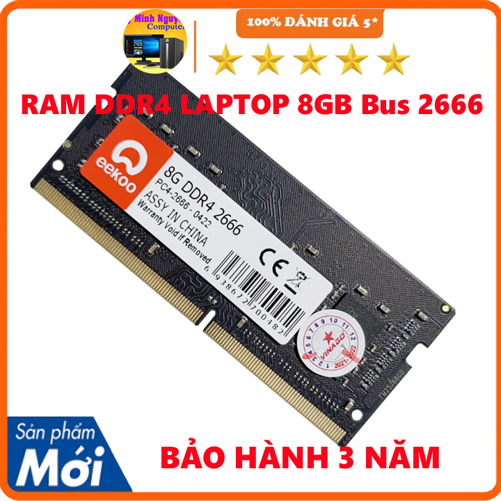 Ram Laptop Eekoo DDR4 4gb, DDR4 8gb bus 2666 - Hàng chính hãng