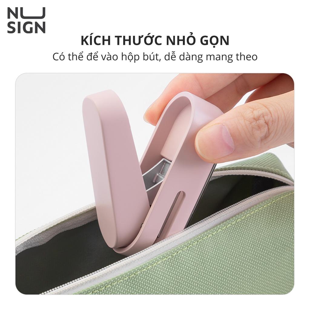 Kìm Bấm Đục Lỗ Giấy Mini Cao Cấp NUSIGN - Dụng Cụ Bấm Lỗ Giấy Làm Sổ Còng Cầm Tay Tiện Lợi - mã NS088