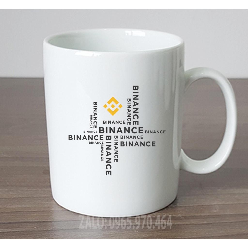 Ly Sứ Có Quai Họa Tiết Đồng Coin Sàn BINANCE - In hình lên ly sứ, cốc theo yêu cầu của bạn - HÌNH LỚP, CÔNG TY