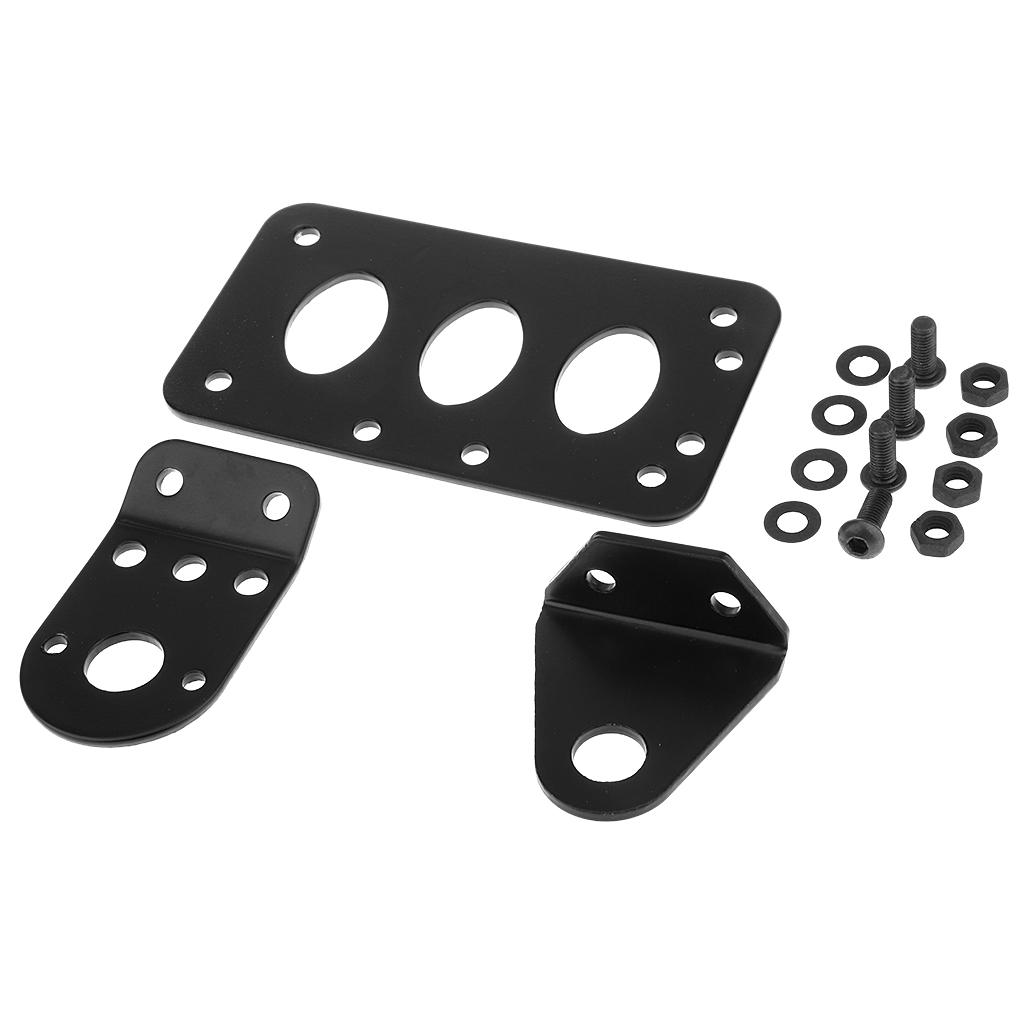 2 Sets Motorcycle Side License Plate with Bracket for Harley Tail Light Kits