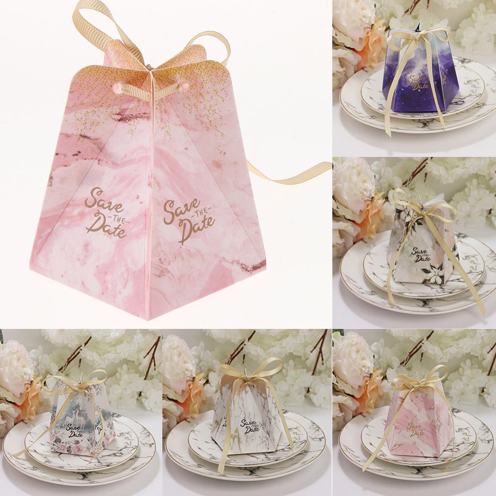 10pcs Romantic Wedding Paper Candy Boxes Gifts Boxes Wedding Party Favor