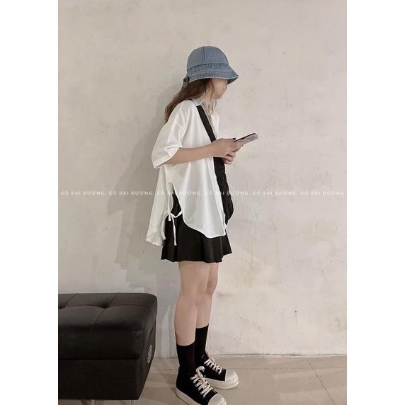 Sơ mi lụa nơ eo 1120