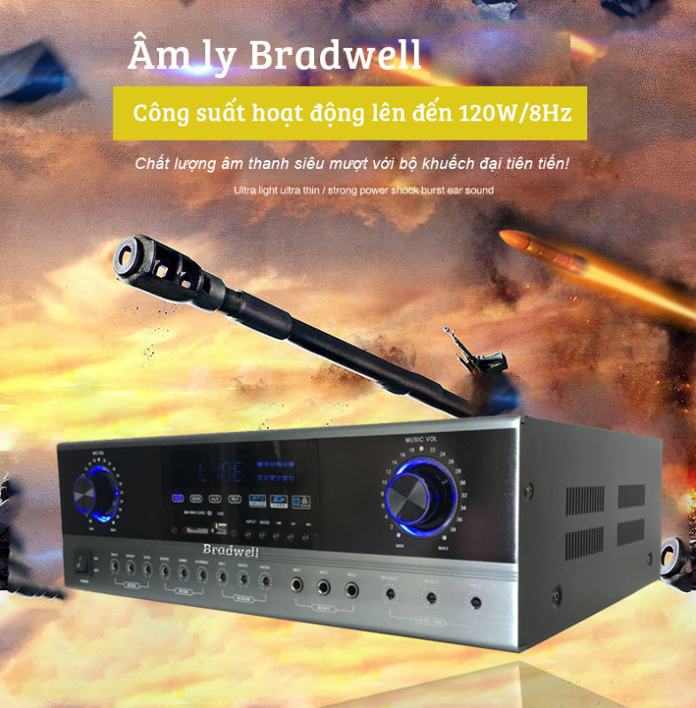 Amply karaoke Bradwell BR380 Hàng Chính Hãng