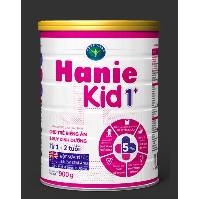 Sữa bột Nutricare Hanie Kid 1+ cho trẻ biếng ăn và suy dinh dưỡng (900g)