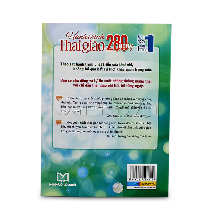 Sách - Hành Trình Thai Giáo, 280 Ngày, Mỗi Ngày Đọc Một Trang - TB (Minh Long Books)