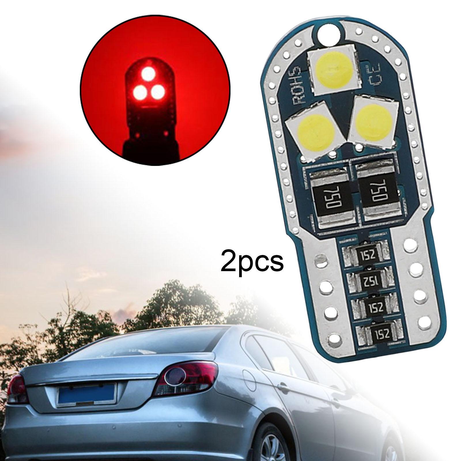 3X 2Pcs T10 194 168 DC12V LED Lights Bulb Dome Lights Light Red Light