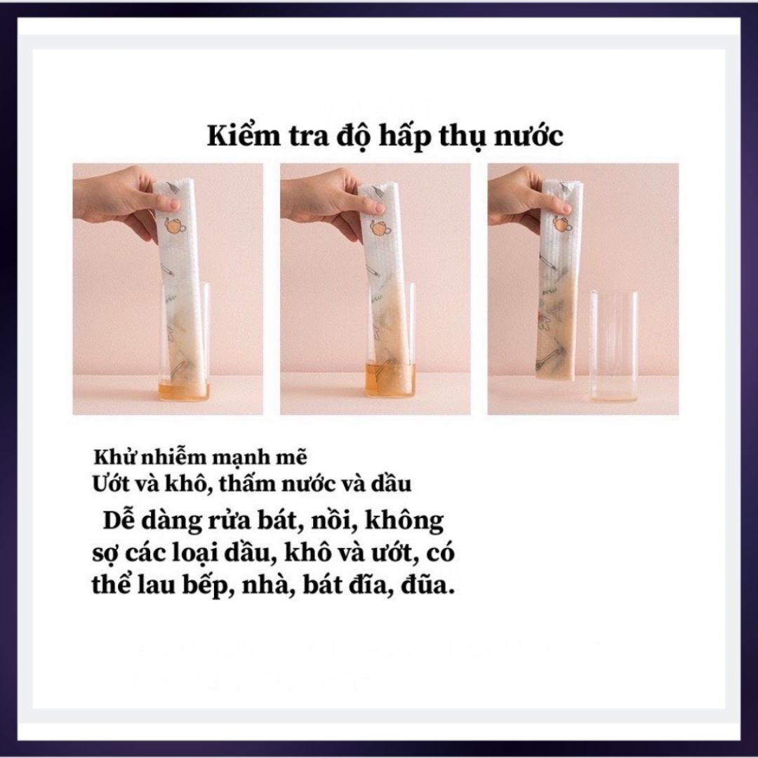 Combo 5 cuộn khăn lau bếp đa năng siêu dai siêu thấm
