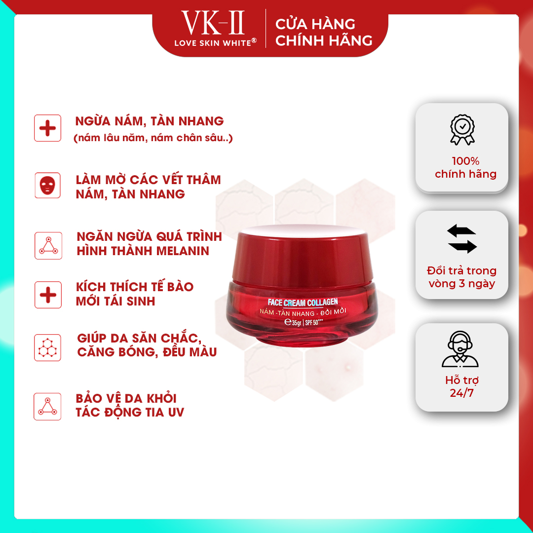 Kem Ngừa Nám - Tàn Nhang - Đồi Mồi VK II 35g