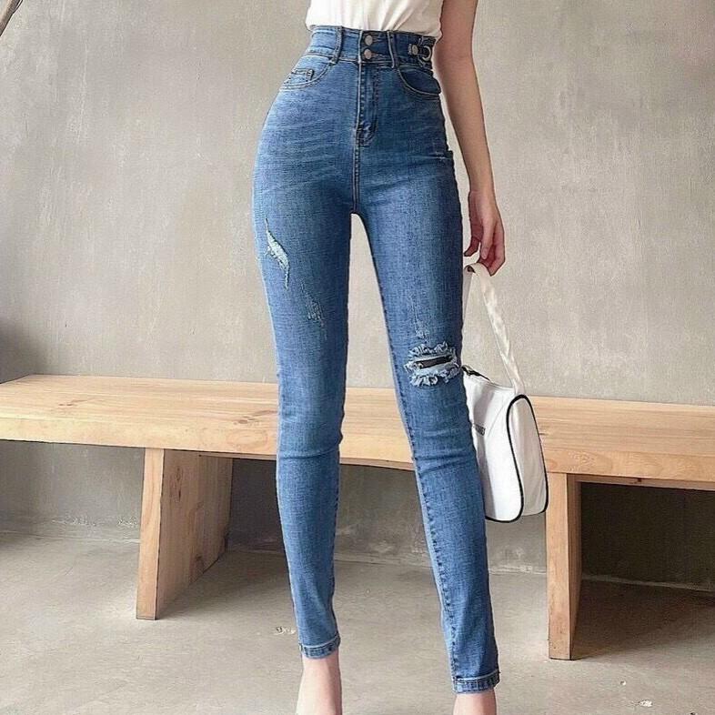 Quần jean nữ cao cấp King168 , Quần jean thiết kế thời trang nữ hàng mới về loại xịn QJN5056