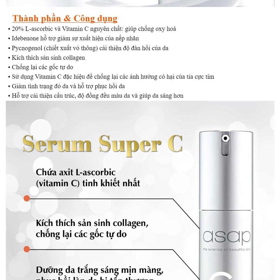 Serum Super C – Tinh Chất Vitamin C Đậm Đặc Ngừa Lão Hóa, Làm Trắng Mịn Da 30ml