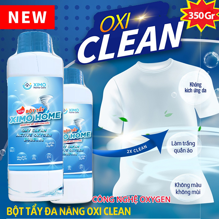 Bột tẩy vết bẩn đa năng Ximo Home đánh bay các loại vết ố bẩn cứng đầu 350g - Tẩy Trắng Quần Áo, Vết Bẩn