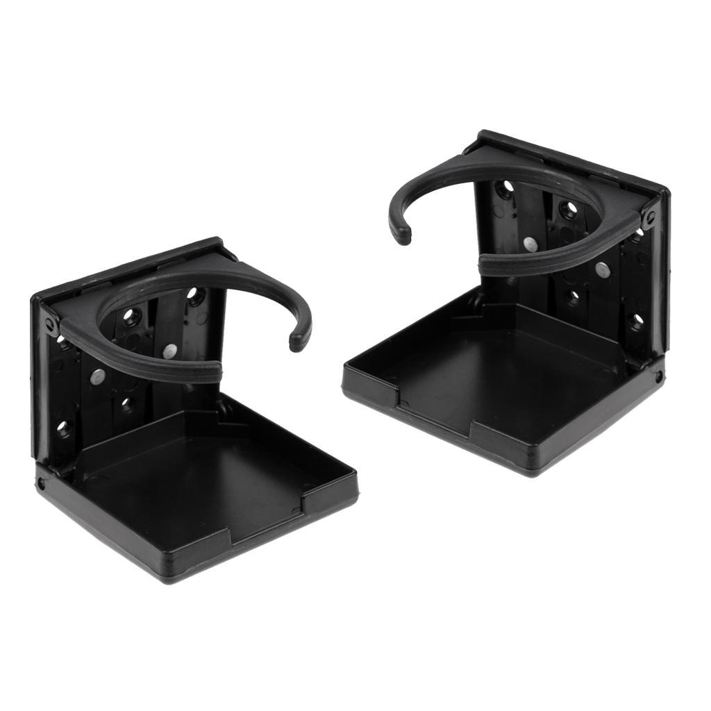 2 Pieces Folding Durable Nylon Drink Cup Holder Storage for Marine Boat/Yacht/Caravan/Car/Truck