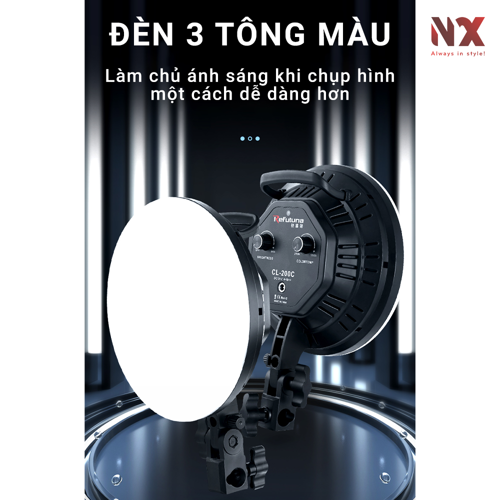 Bộ đèn studio điều chỉnh ánh sáng và nhiệt độ màu chụp ảnh, quay phim, Livestream chuyên nghiệp PARABOL - Softbox