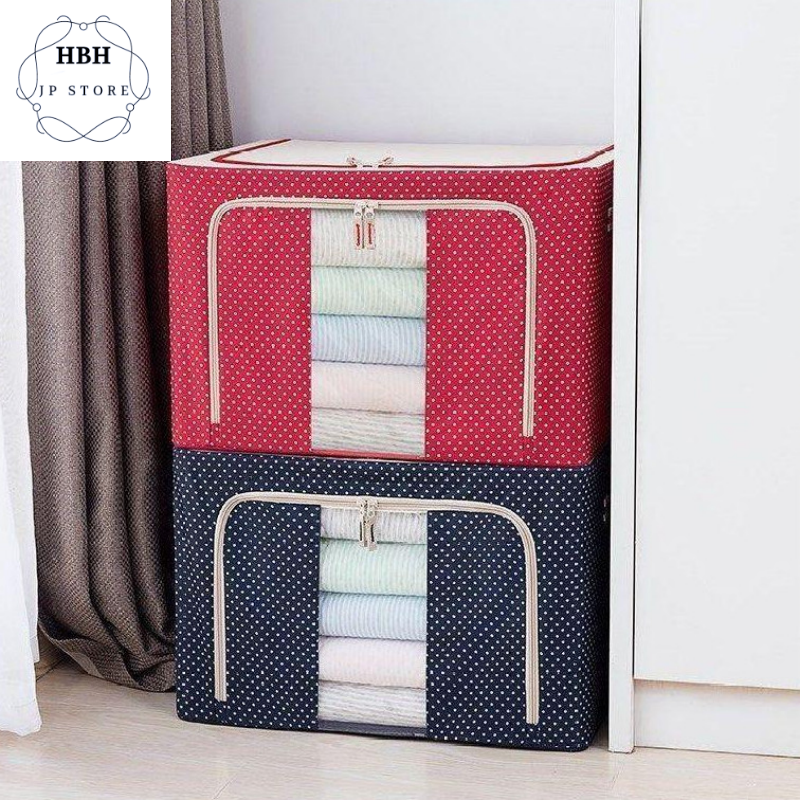 Combo 2 Túi đựng chăn màn quần áo khung sắt gấp gọn tiện lợi