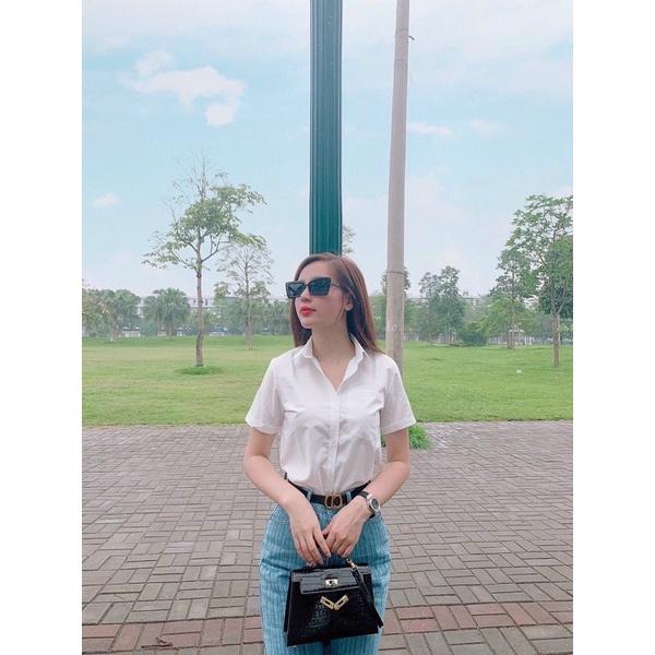 Áo sơ mi nữ ngắn tay hinhin