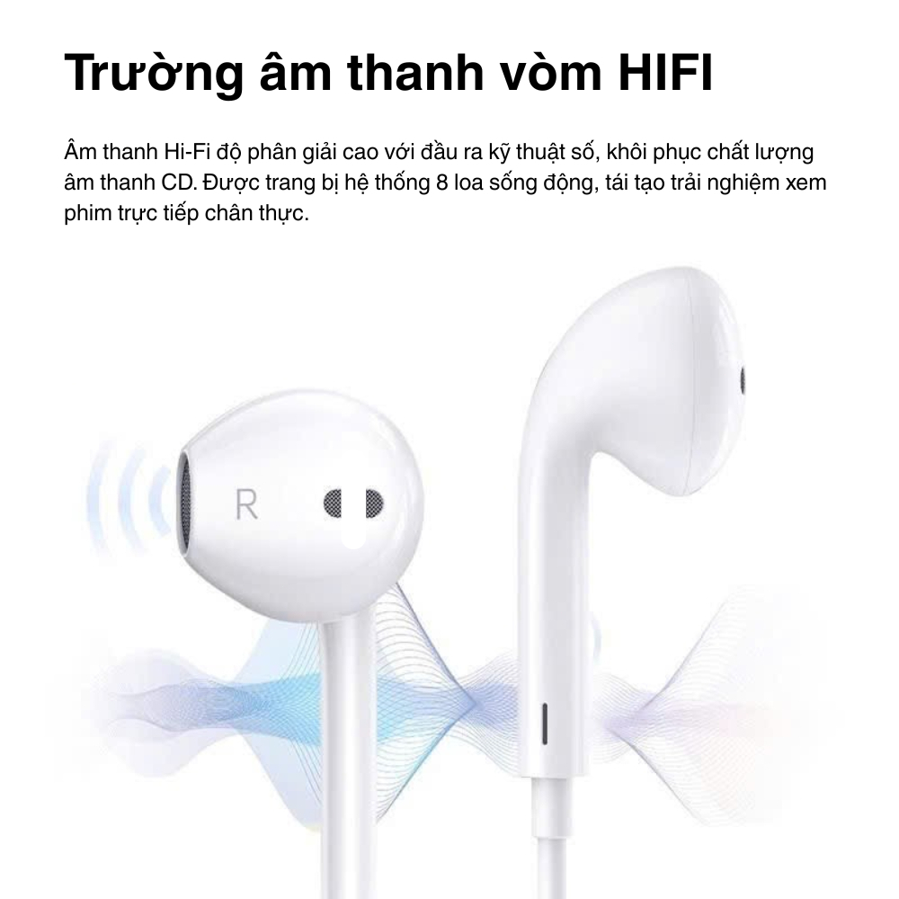 Tai nghe điện thoại Iphone cổng Lightning, dùng cho từ iphone 7 đến iphone 14 pro max - Hàng chính hãng