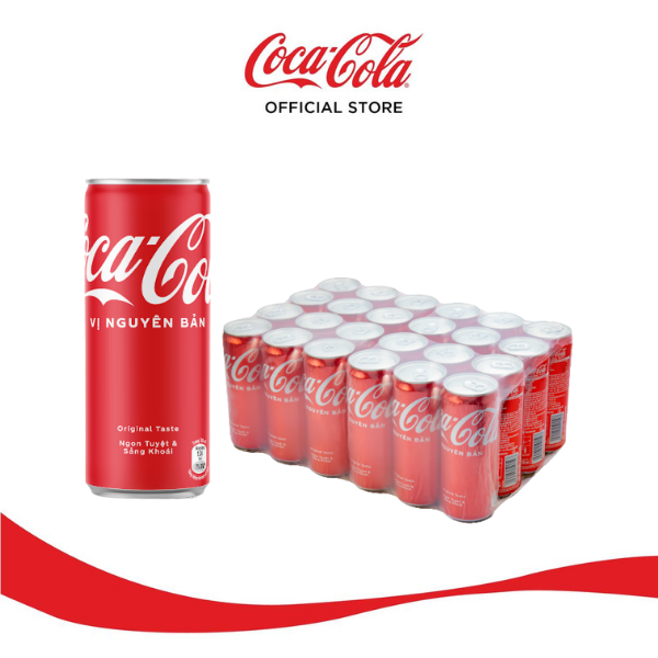 Thùng/Lốc 24 Lon Nước Giải Khát Coca-Cola Vị Nguyên Bản Original Lon 320ml