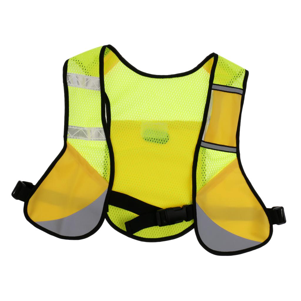 Safety Reflective Strip Running Cycling Water Hydration Backpack Vest