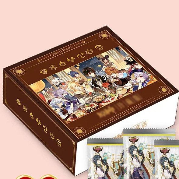 (FULL BOX M25) Hộp ảnh thẻ GENSHIN IMPACT ver BLUE GIRL pack nhân phẩm card gacha anime game xinh xắn