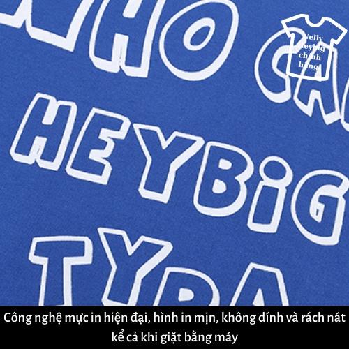 Áo Thun Nam Nữ Nelly Heybig in chữ Who care sau lưng Tay Ngắn Mùa Hè Kiểu Nhật