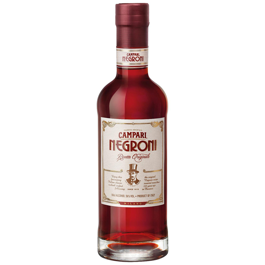 Rượu mùi Campari Negroni Rte 500ml 26% - Không hộp