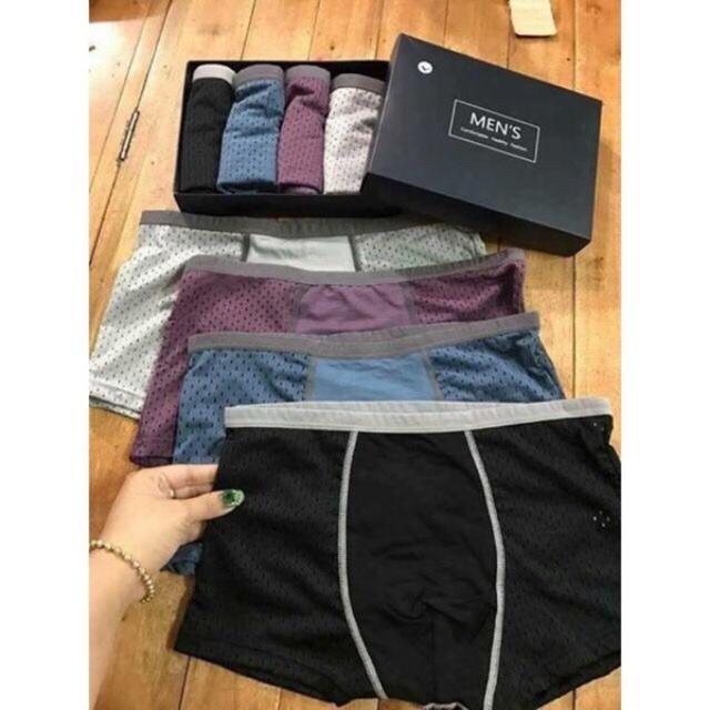 Quần sịp đùi nam thông hơi Men's 1 hộp 4 chiếc