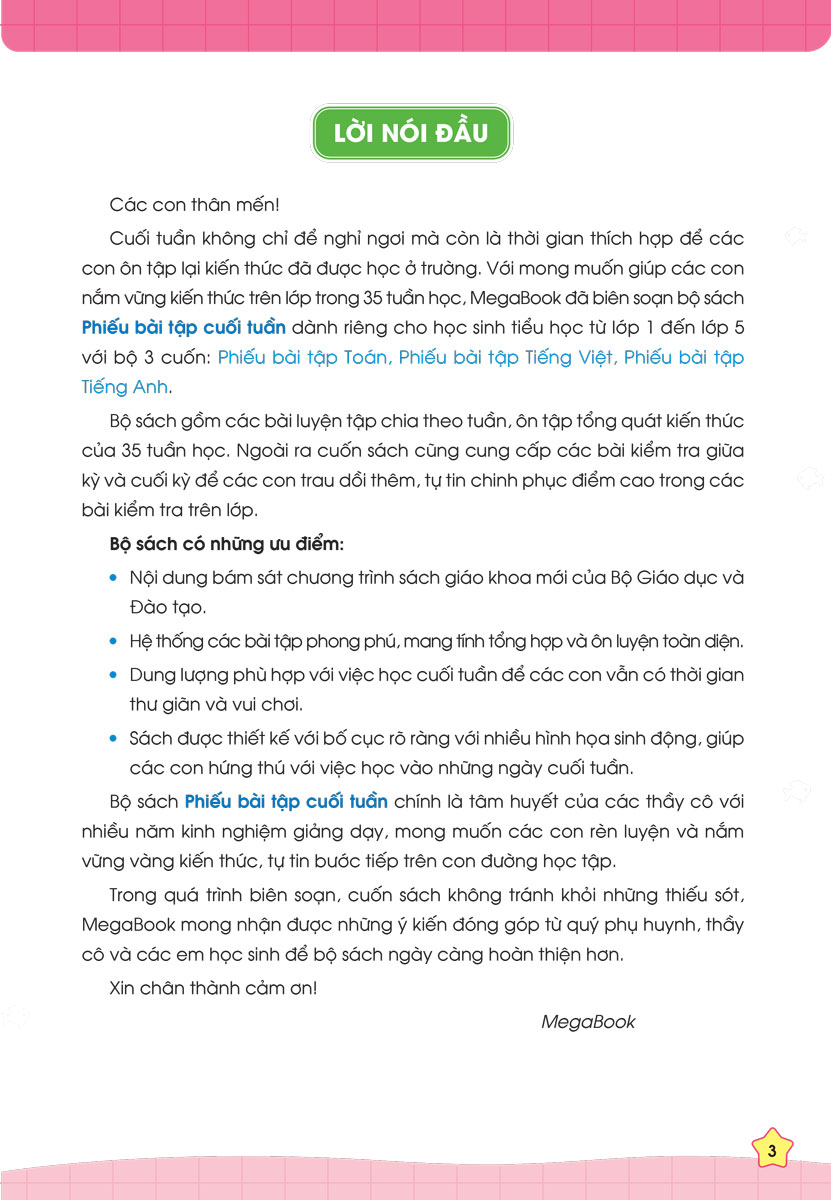 Phiếu Bài Tập Cuối Tuần Tiếng Việt 1 - MEGA