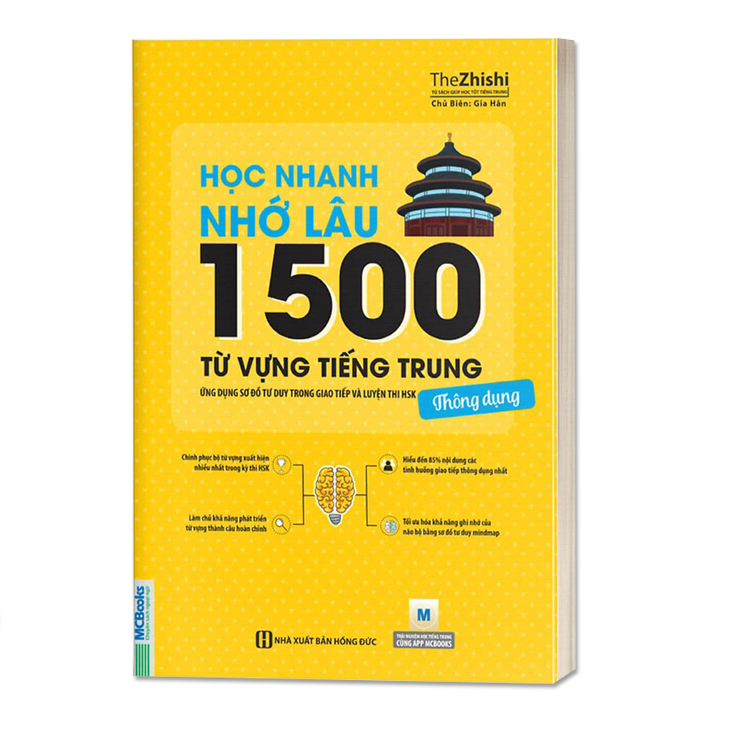 Sách Học Nhanh Nhớ Lâu 1500 Từ Vựng Tiếng Trung Thông Dụng