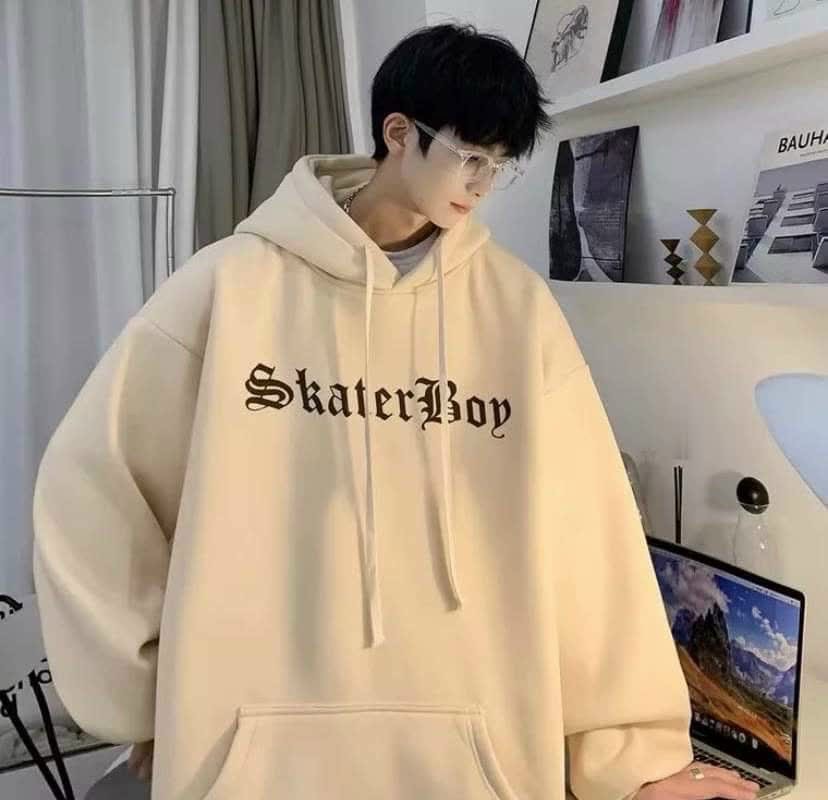 Áo hoodie logo thêu nổi skaterboy form dưới 70kg