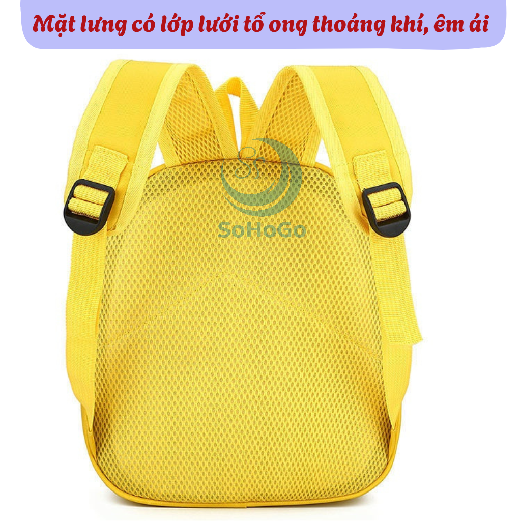 Balo Trẻ Em Hình Xe Buýt Hoạt Hình -Balo Chống Thấm Cho Bé