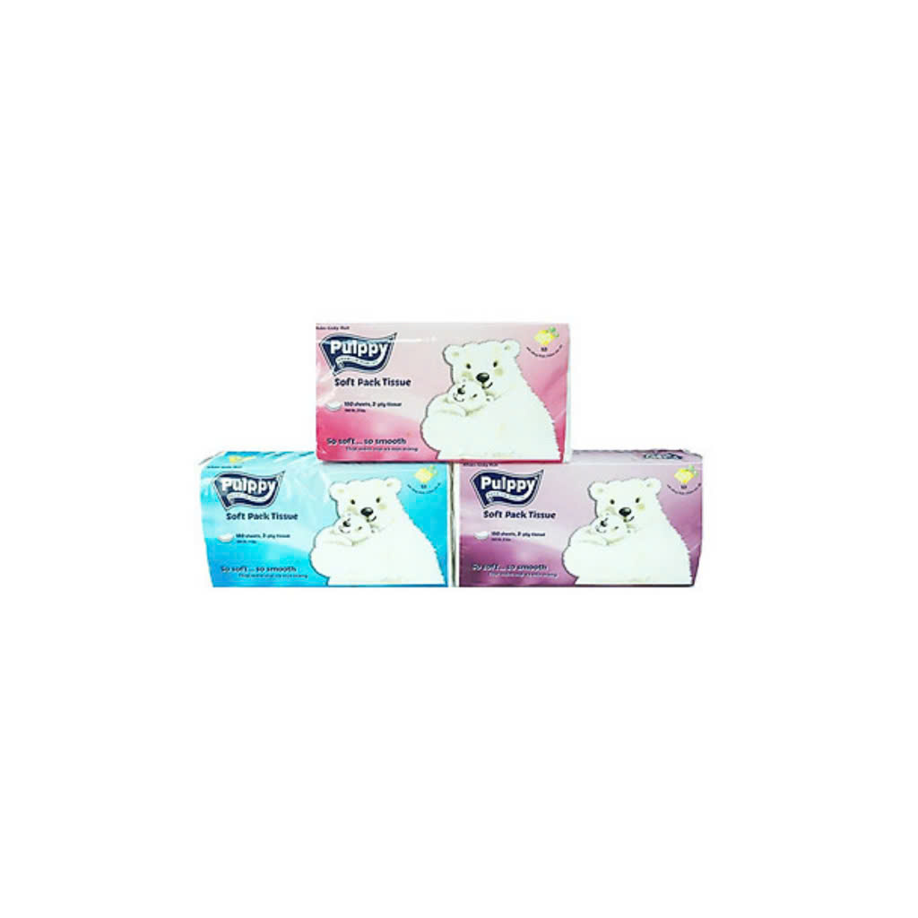 Khăn Giấy Rút Pulppy Polar Bear Bịch Khăn Giấy 180 Tờ 2 Lớp