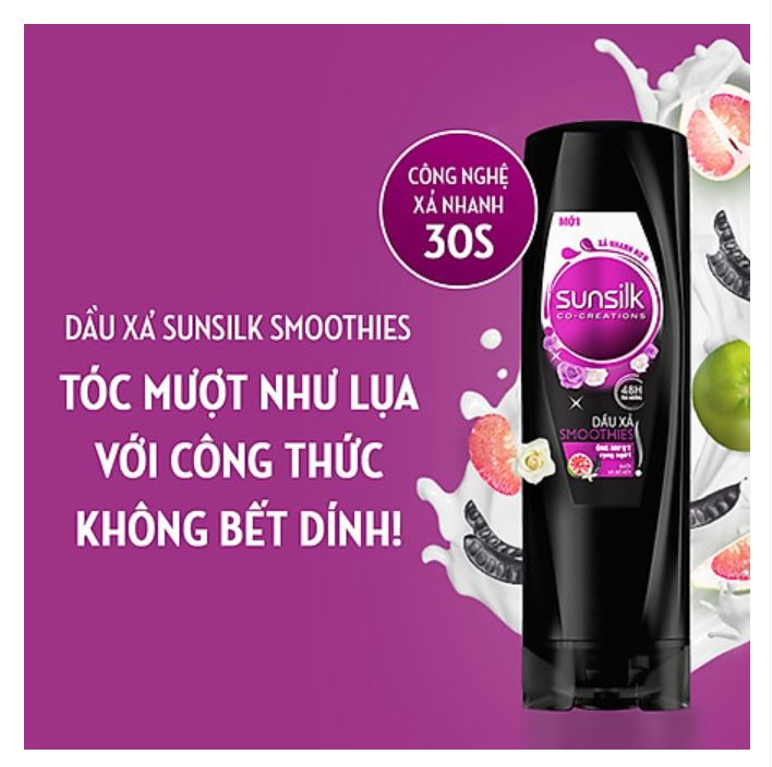 Dầu xả Sunsilk Óng mượt rạng ngời (Đen) 320g