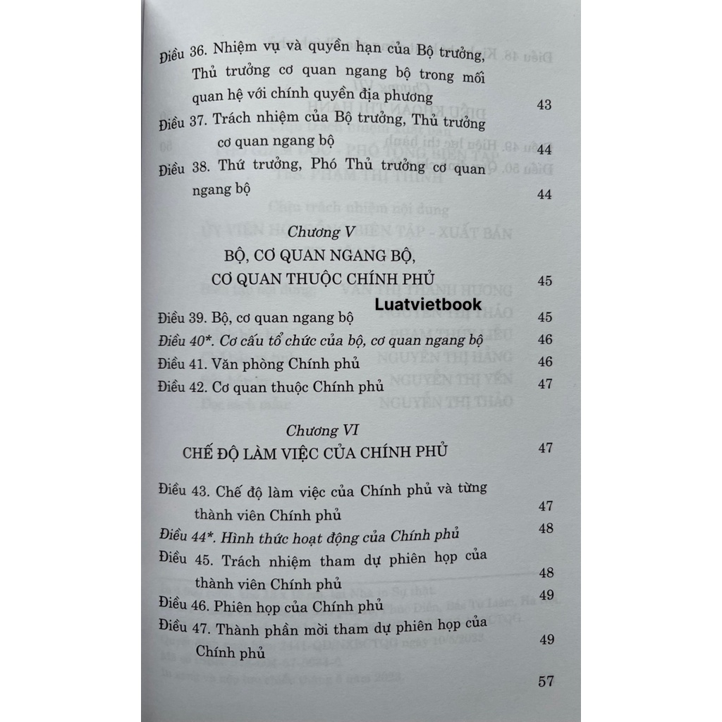 Hình ảnh Luật Tổ Chức Chính Phủ ( Hiện hành )( sửa đổi, bổ sung năm 2019 ) 