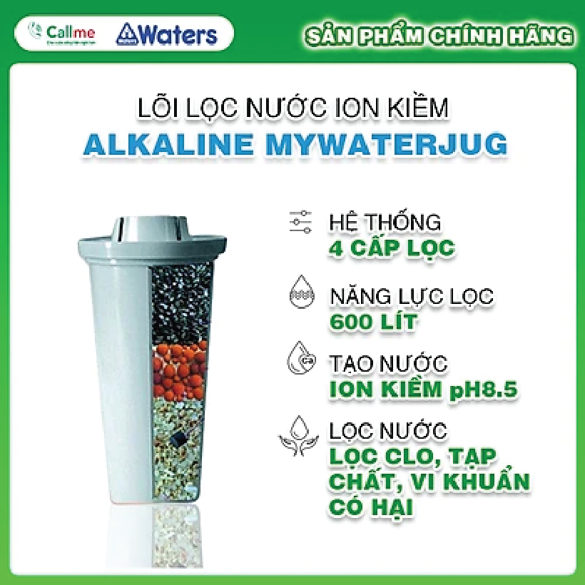 Lõi lọc Alkaline dùng cho bình Lọc Nước Ion Kiềm Waterman