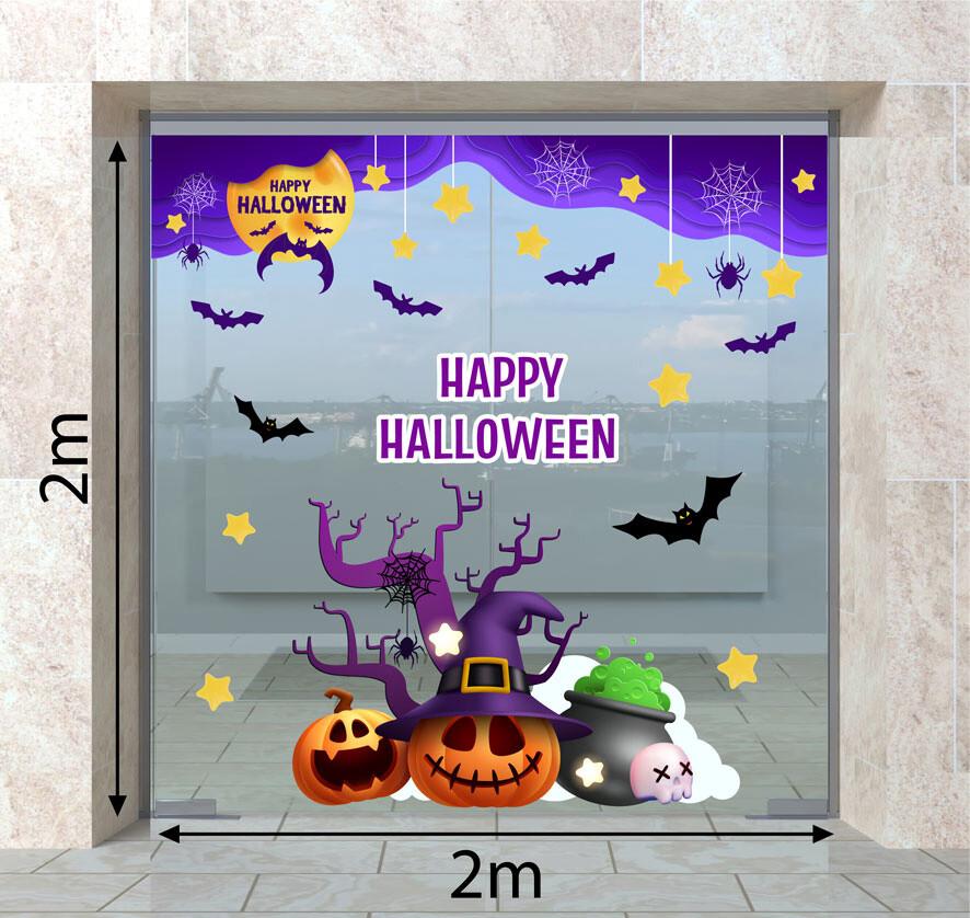 DECAL TRANG TRÍ HALLOWEEN 2023  COMBO SỐ 1