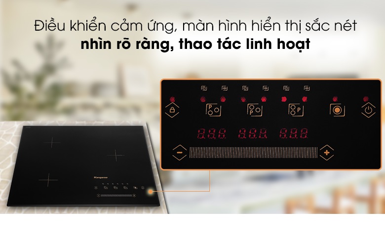 Bếp Từ Ba Vùng Nấu Lắp Âm Kangaroo KG836i - Hàng Chính Hãng Thái Lan