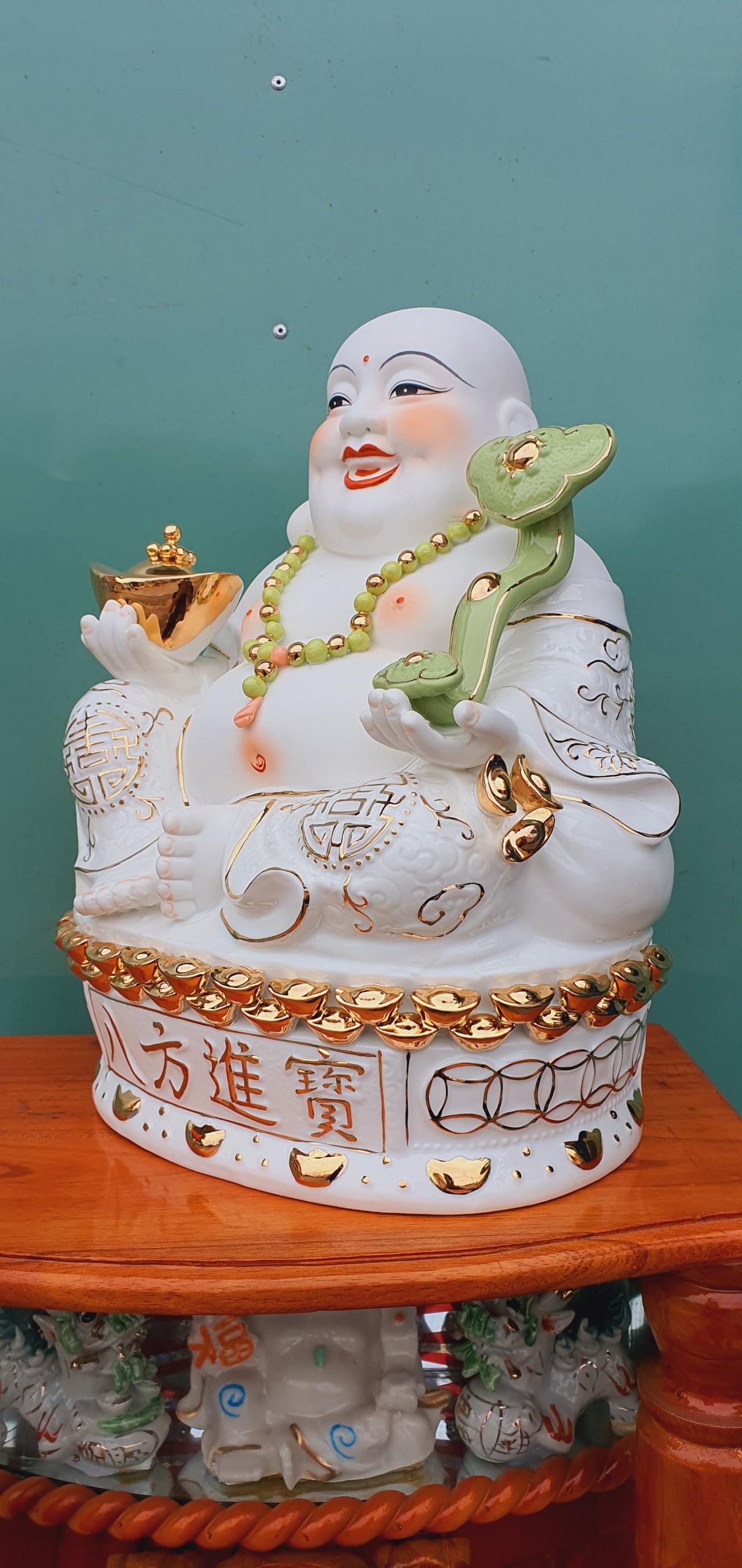 Tượng Phật Di Lặc Sứ Cao 35cm