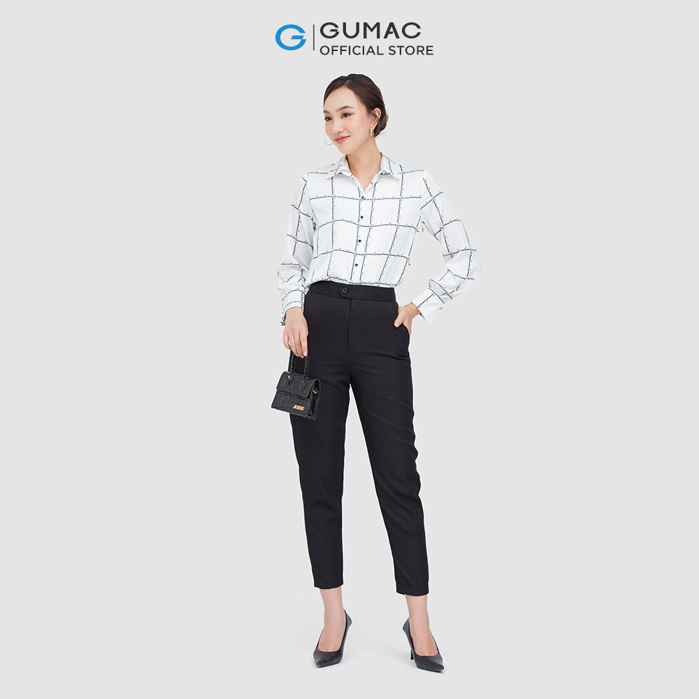 Áo sơ mi nữ GUMAC AC05055 lụa in