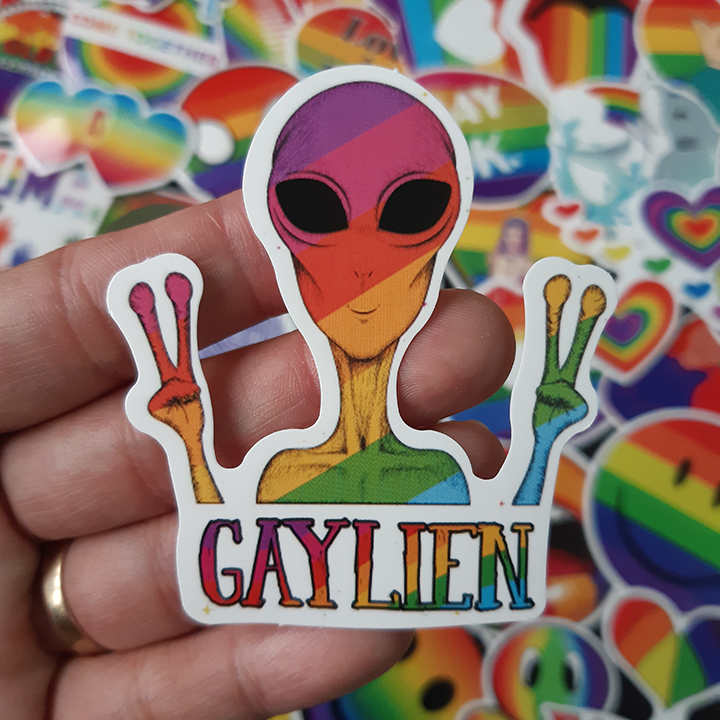 Bộ Sticker dán cao cấp chủ đề CẦU VỒNG LGBT - Dùng dán Xe, dán mũ bảo hiểm, dán Laptop, dán đàn