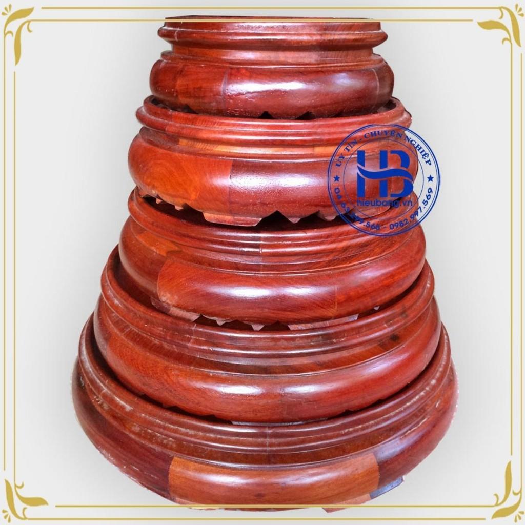 Đế bát nhang gỗ Hương mặt 20cm