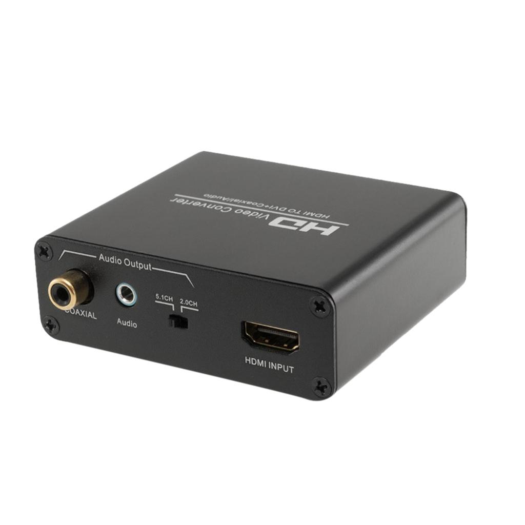 HDMI TO DVI Converter With Coaxial Audio Converter With US Power Adapter