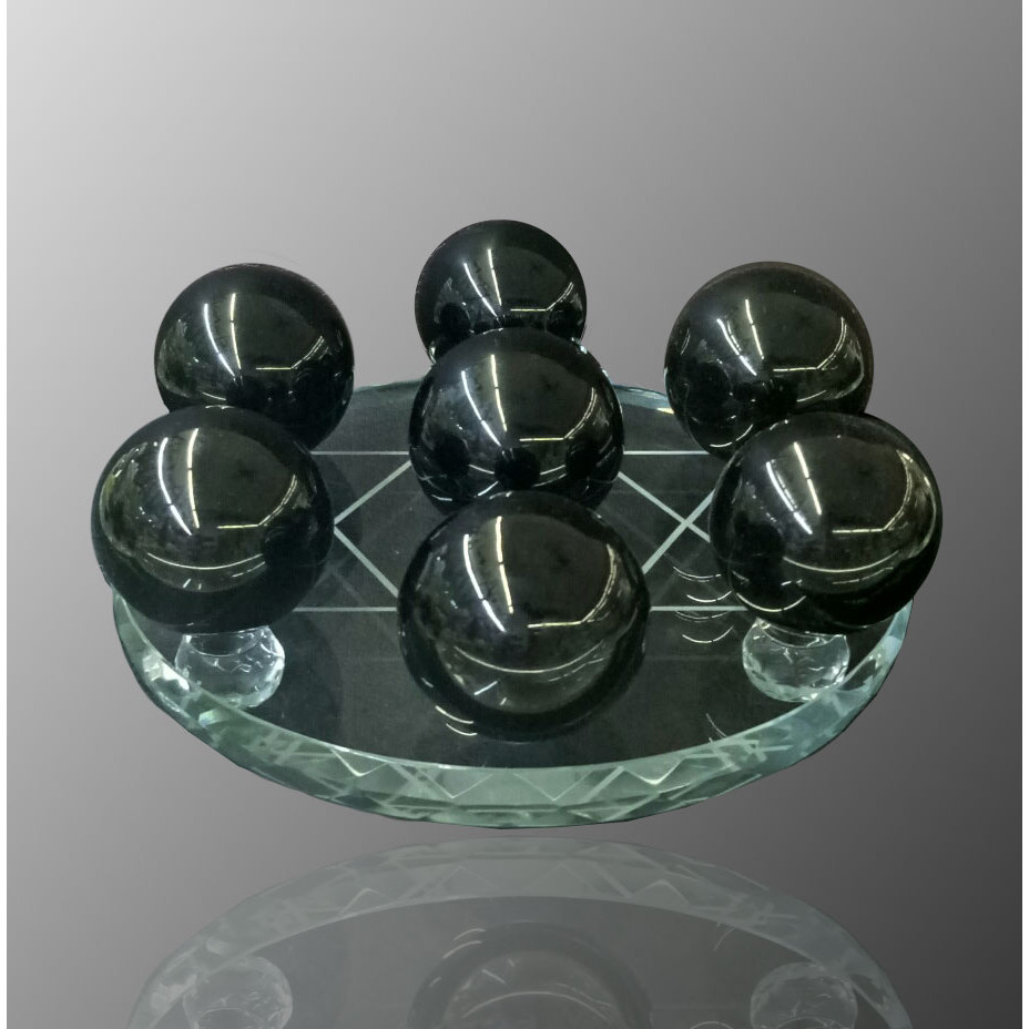 Thất tinh trận đá Obsidian đen tự nhiên