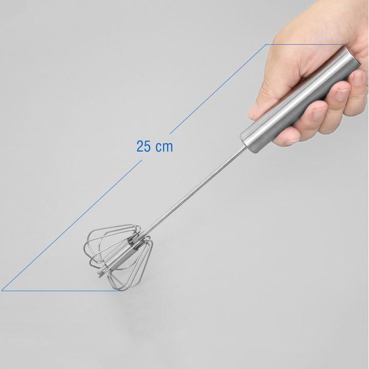 Cây đánh trứng inox tự xoay thông minh