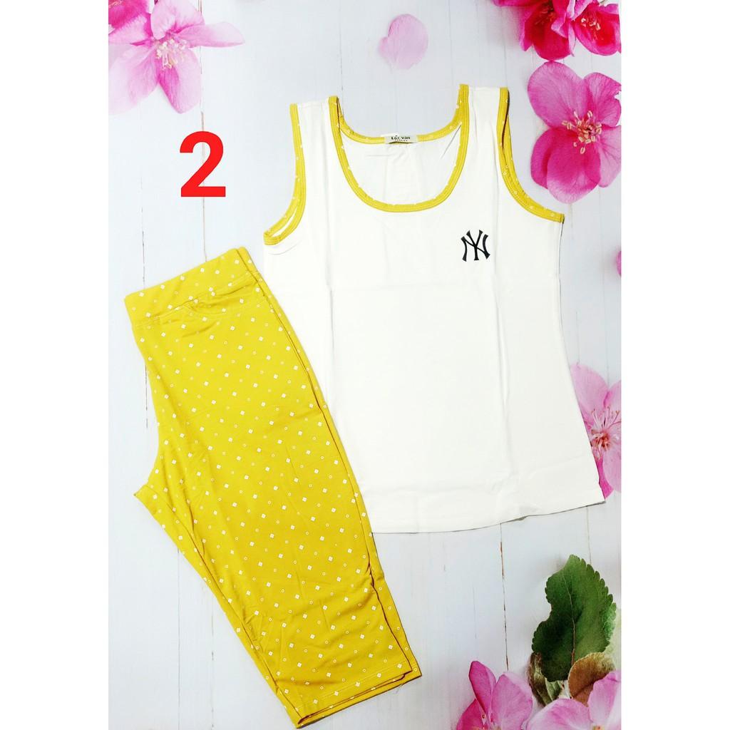 Đồ bộ cotton thái, quần lửng có túi, ảnh thật