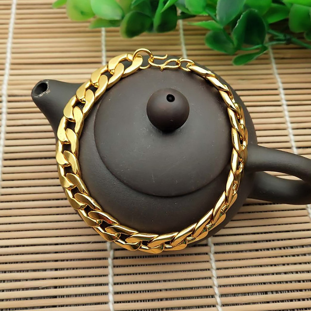 Combo 2 Vòng tay nam mạ vàng 18k hợp kim không gỉ kiểu zig zag sang trọng bền màu