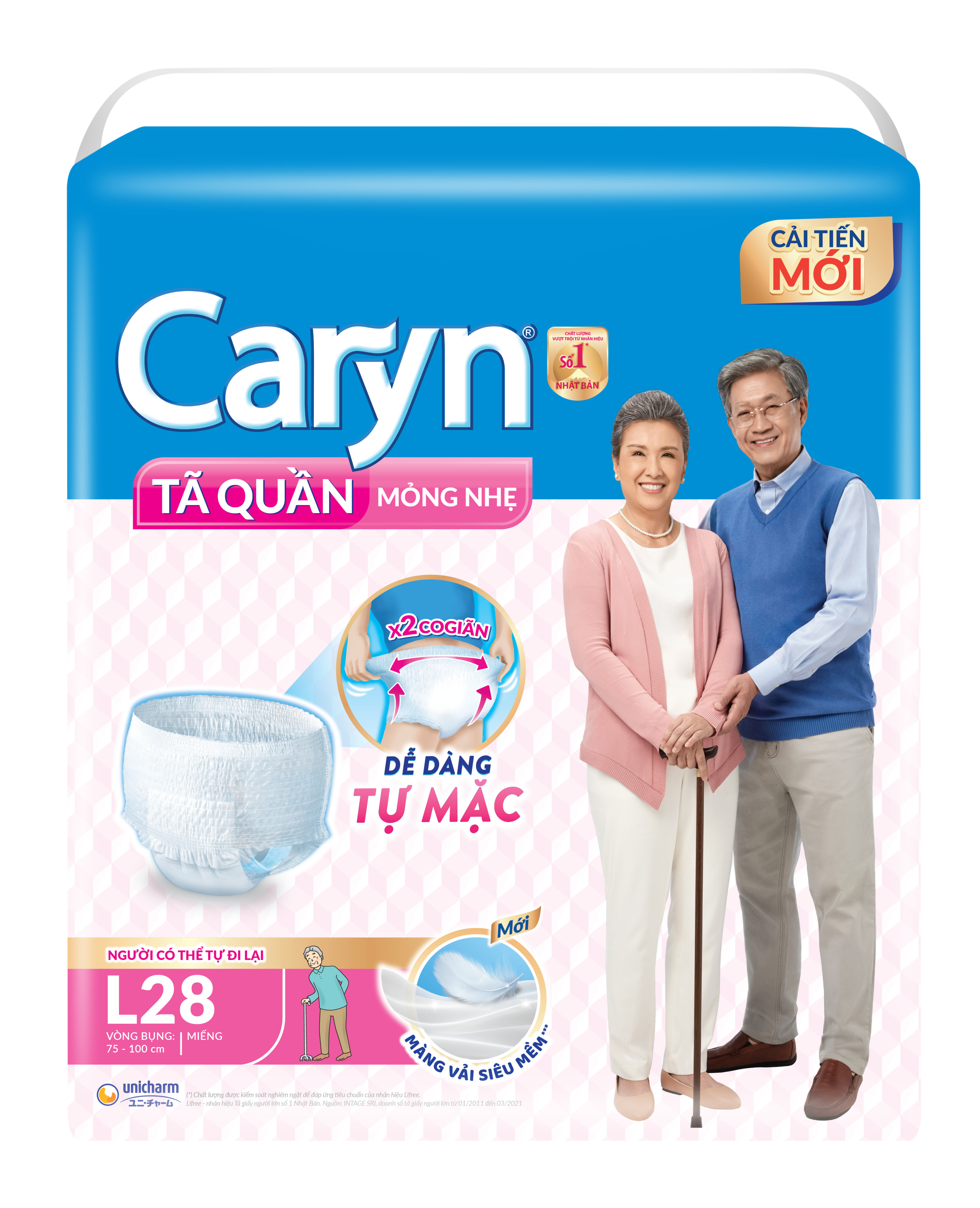 Tã Quần Caryn Loại Mỏng Nhẹ L28