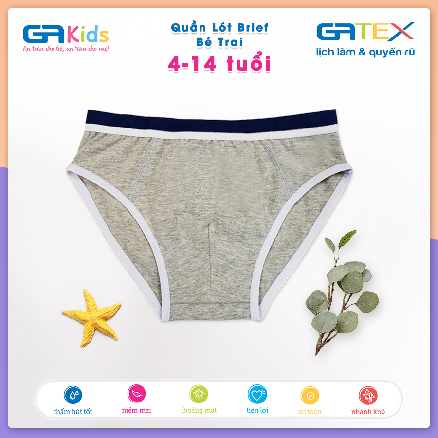 Set 3 Quần Lót Brief Bé Trai GAKIDS - Cotton Cao Cấp