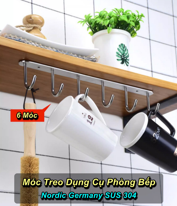 Móc Treo Dụng Cụ Phòng Bếp Nordic Germany SUS 304 Thép Không Gỉ - Home Decor Furniture