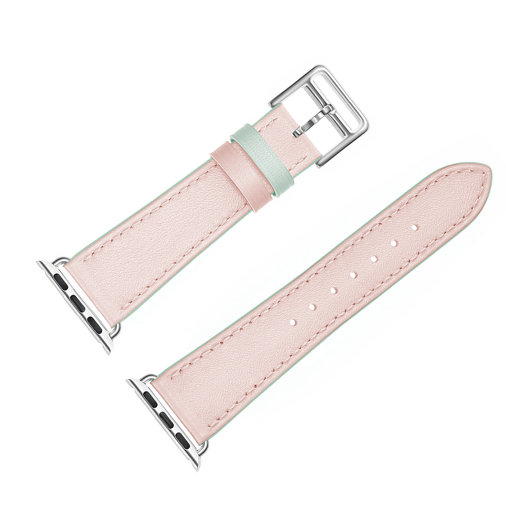 Hình ảnh Dây Da Pink And Green cho Apple Watch Series 1/2/3/4/5