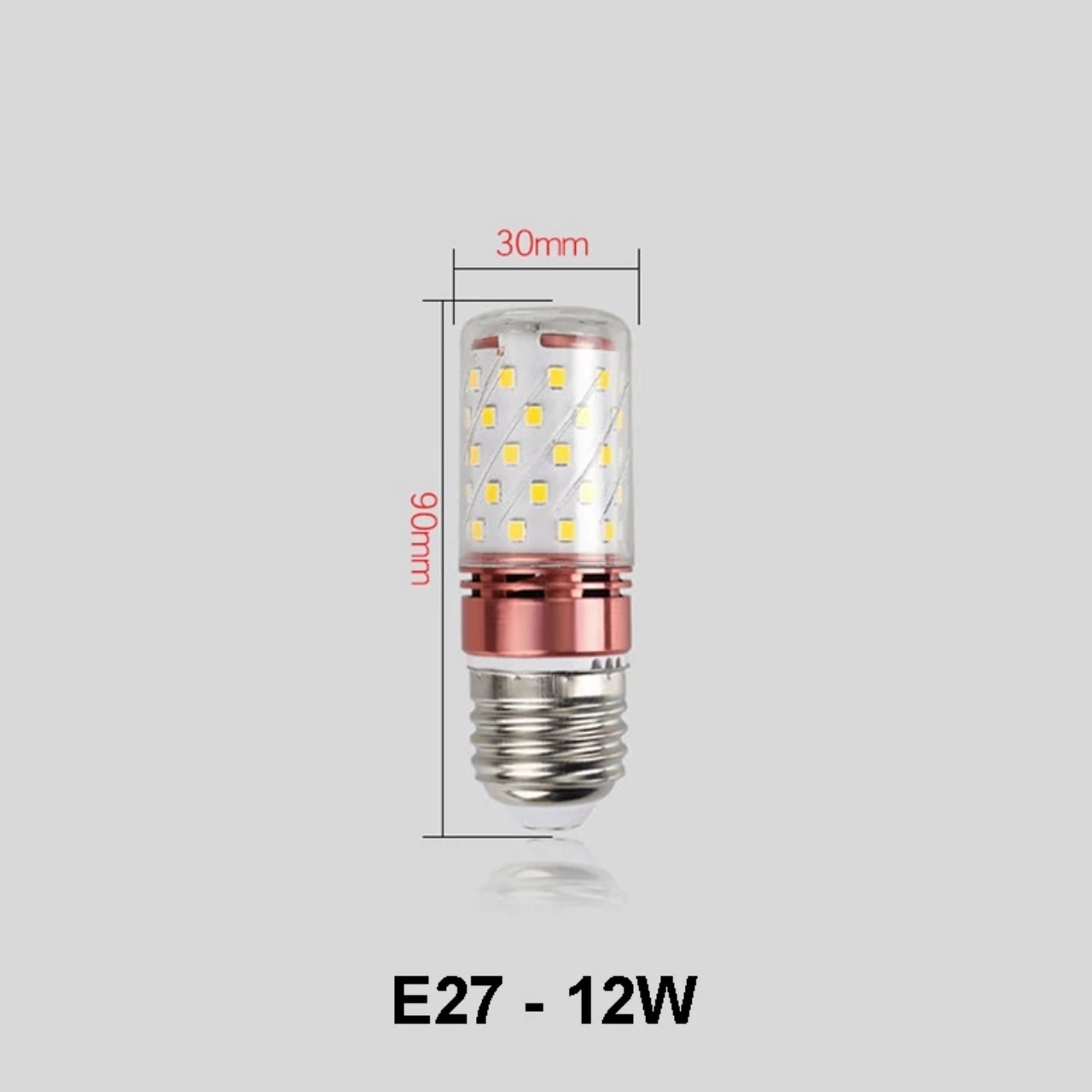 Bóng Led Bắp Ngô 12W 3 Chế Độ Ánh Sáng Trắng - Vàng - Trung Tính - Đui E14 và E27